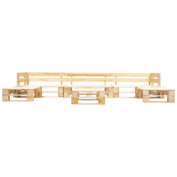 vidaXL 6-osainen puutarhan lavasohvasarja puu luonnollinen