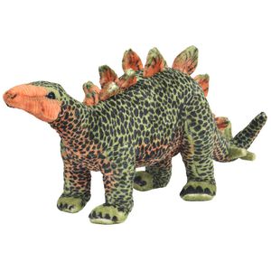 vidaXL Seisova leludinosaurus Stegosaurus XXL plyysi vihre&auml; ja oranssi