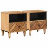 vidaXL Y&ouml;p&ouml;yt&auml; 2 pcs Ruskea 50 x 33 x 60 cm Kiinte&auml; mango puu