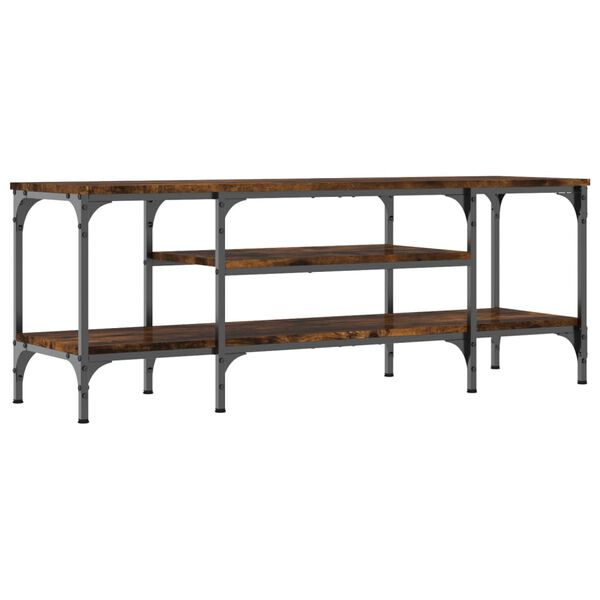 vidaXL TV-taso savutammi 121x35x45 cm tekninen puu ja rauta