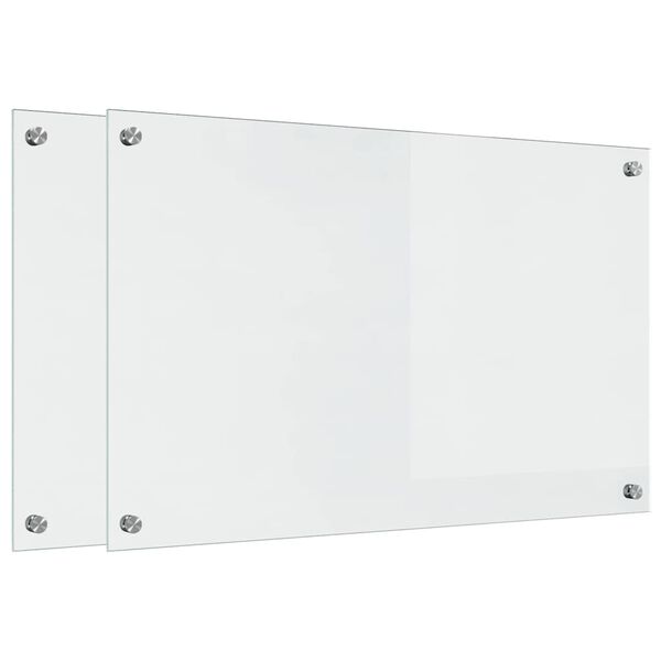 vidaXL Keitti&ouml;n suojapaneeli 2 pcs L&auml;pin&auml;kyv&auml; 80 x 50 cm