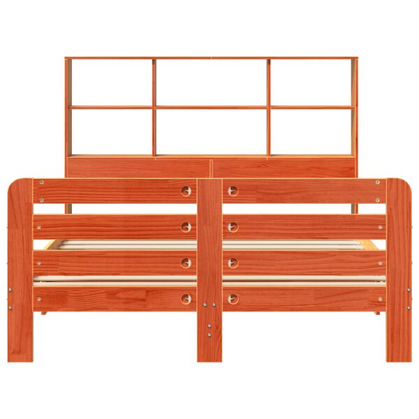 vidaXL S&auml;nky ilman patjaa vahanruskea 140x190 cm t&auml;ysi m&auml;nty