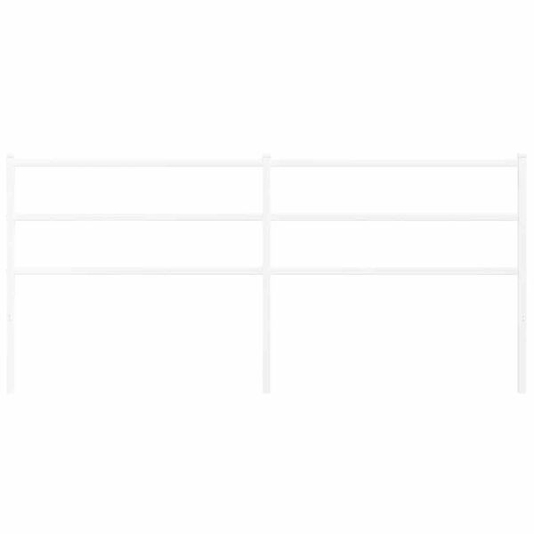 vidaXL Metallinen vaihtop&auml;&auml;ty valkoinen 200 cm