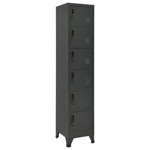 vidaXL Pukukaappi antrasiitti 38x40x180 cm ter&auml;s