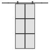 vidaXL liukuovi laitteistosarjalla 90x205cm karkaistu lasi ja alumiini