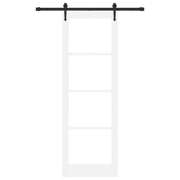 vidaXL Liukuovi ORKDAL Valkoinen 78 x 232 cm T&auml;ysi m&auml;nty ja lasi