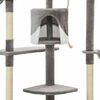 vidaXL Kissan kiipeilypuu sisal-pylväillä 203 cm harmaa ja valkoinen