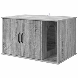 vidaXL Kissatalo Harmaa Sonoma 85 x 55 x 50,5 cm Tekninen puu