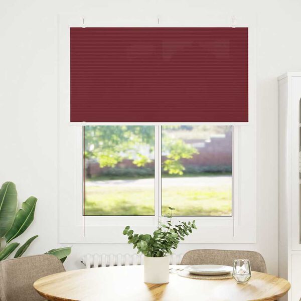 vidaXL laskostettu blind Bordeaux Red 105x100 cm Kankaan leveys
