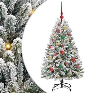 vidaXL Tekojoulukuusi 120 cm 150 LEDi&auml; L&auml;mpim&auml;n Valkoinen PVC ja ter&auml;s
