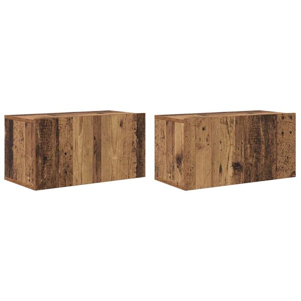 vidaXL TV-tasosetti 2 pcs Monivärinen 60 x 30 x 30 cm Tekninen puu