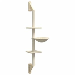 vidaXL Kissan raapimispuu sein&auml;lle kerma 142,5 cm