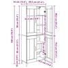 vidaXL Korkea kaappi Artisan tammi 69,5 x 34 x 180 cm Tekninen puu