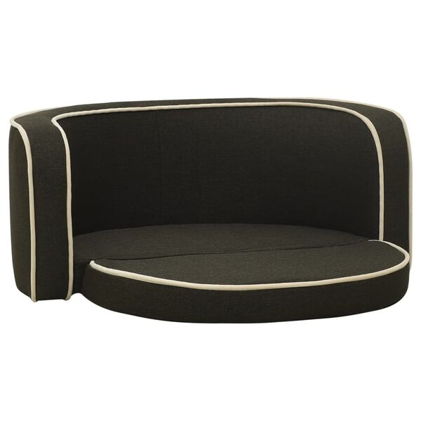 vidaXL Taitettava koiran sohva harmaa 76x71x30 cm pellava pest&auml;v&auml;