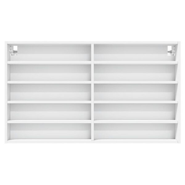 vidaXL Vitriinikaappi valkoinen 100x15x58 cm tekninen puu