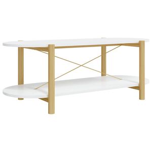 vidaXL Sohvap&ouml;yt&auml; valkoinen 110x48x40 cm tekninen puu