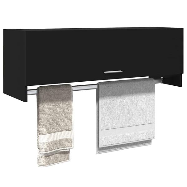 vidaXL Vaatekaappi musta 100x32,5x35 cm tekninen puu