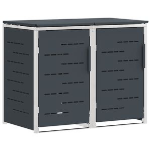 vidaXL Rullakontin varastointi for 2 Bins 240L Ruostumaton ter&auml;s