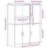 vidaXL 2-osainen keittiökaappisarja musta tekninen puu