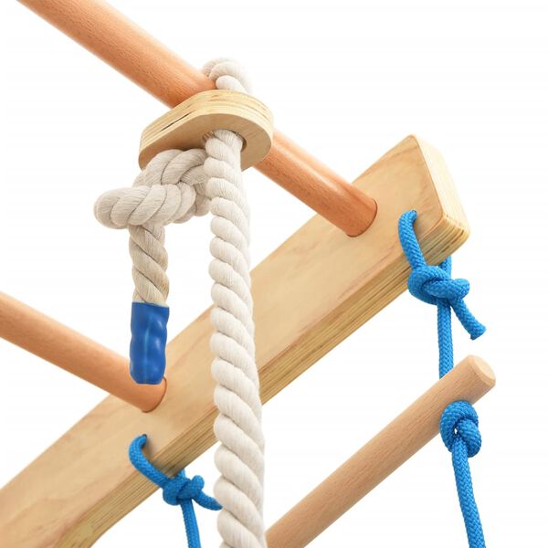 vidaXL Sis&auml;kiipeilysarja tikkailla ja renkailla puu