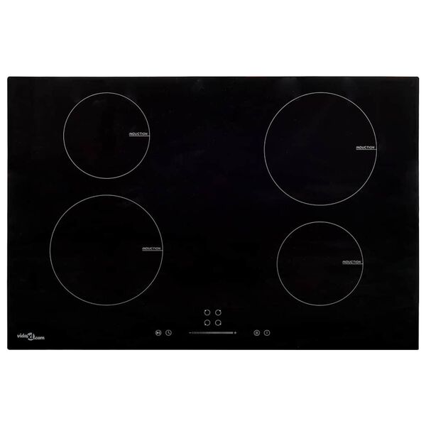vidaXL Induktioliesi 4 poltinta kosketushallinta lasi 77 cm 7 000 W