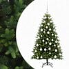 vidaXL Muovinen joulukuusi koristeilla 120 cm 150 LEDi&auml;
