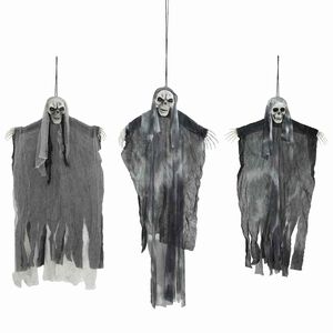 vidaXL Halloween Roikkuva Kummitus 3 pcs Musta 66 x 110 cm Polyesteri