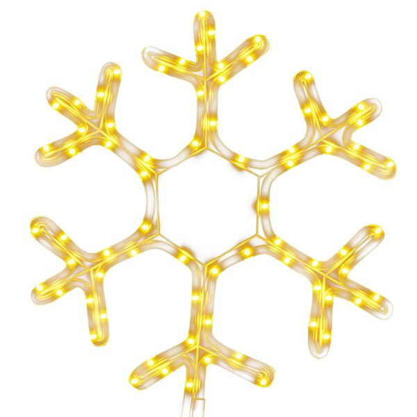 vidaXL Lumihiutale joulukoriste 72 lämpimän valk. LED-valoa 38x37 cm