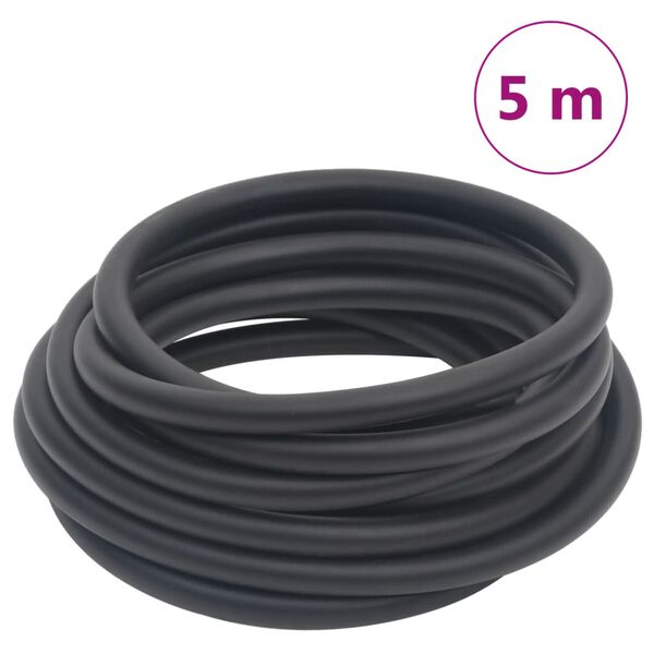 vidaXL Paineilmaletku musta 0,6" 5 m kumi ja PVC