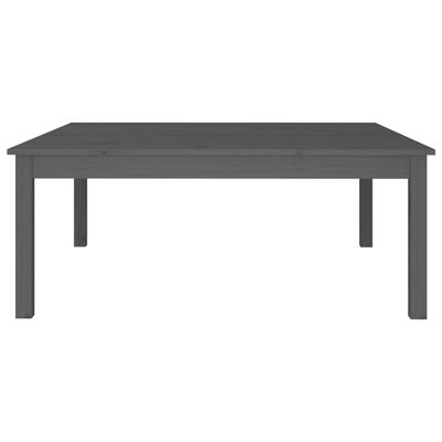 vidaXL Sohvapöytä harmaa 100x100x40 cm täysi mänty