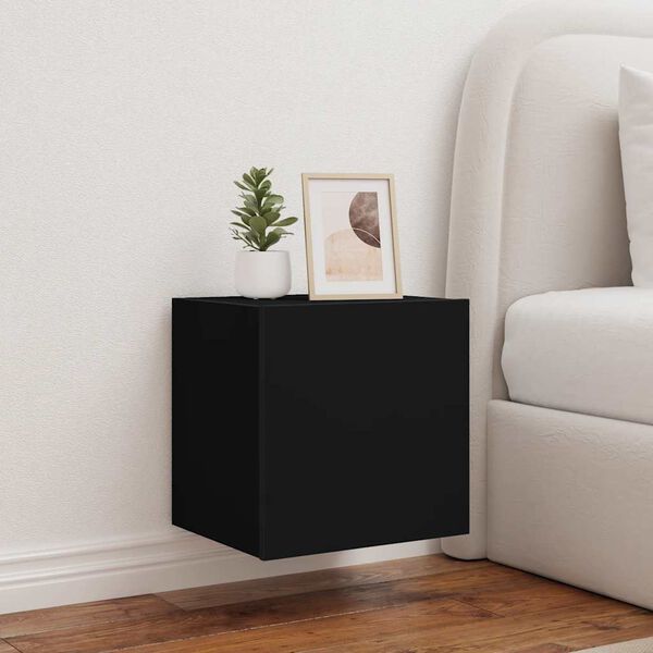 vidaXL TV-sein&auml;kaappi LED-valoilla musta 40,5x35x40 cm