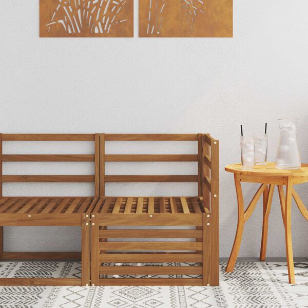 vidaXL Ulkona kulmasohva Tihe&auml; akasiapuu Luonnollinen 63 x 63 x 73 cm