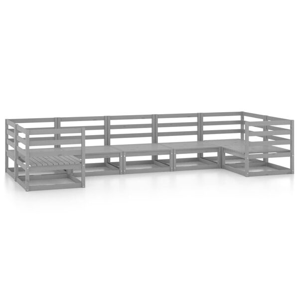 vidaXL 7-osainen Puutarhasohvasarja täysi mänty