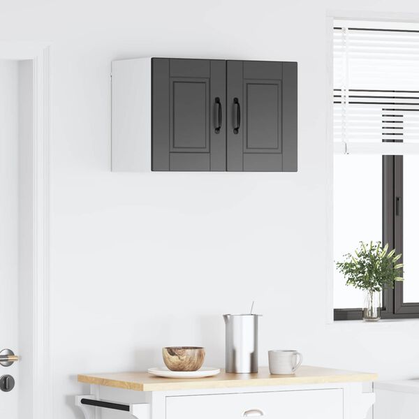 vidaXL Keitti&ouml;kaappi hyllyll&auml; 2 pcs Musta 30 x 31 x 40 cm Tekninen puu