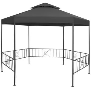 vidaXL Paviljonki ter&auml;s 323x275x265 cm antrasiitti