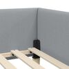 vidaXL Kulmavuoteen runko päätyllä Vaaleanharmaa 90 x 200 cm kangas