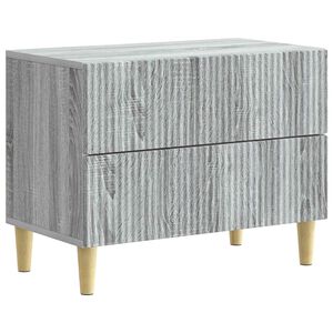 vidaXL Y&ouml;p&ouml;yt&auml;kaappi Harmaa sonoma 62 x 34,5 x 48 cm Tekninen puu