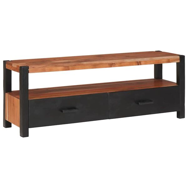 vidaXL Mediasäilytyskaappi laatikon kanssa Ruskea täysi akaasiapuu