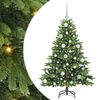 vidaXL Tekojoulukuusi 150 LED-valoilla Vihre&auml; 120 cm PE ja PVC