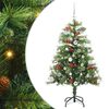 vidaXL Tekojoulukuusi LED -nauhavalot Vihre&auml; 150 cm PVC ja metalli