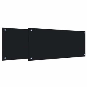 vidaXL Keitti&ouml;n v&auml;litila 2 kpl Musta 90 x 40 cm karkaistu lasi