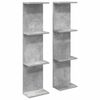 vidaXL Sein&auml;hylly 2 kpl Betoninharmaa 22 x 15 x 100 cm Tekninen puu