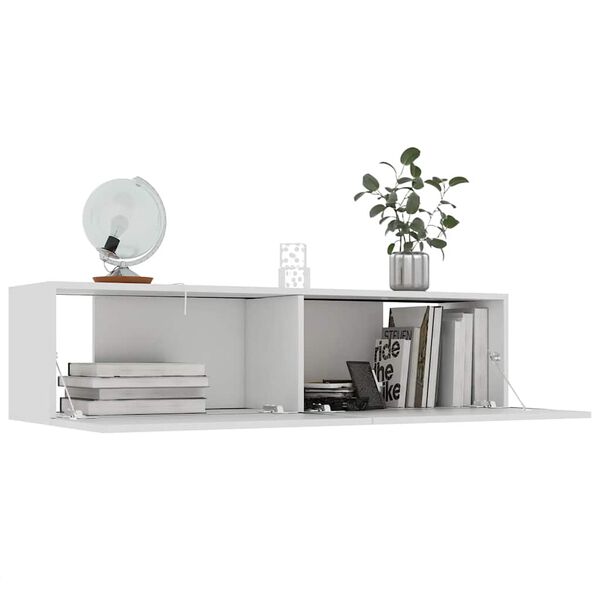 vidaXL TV-taso valkoinen 120x30x30 cm tekninen puu