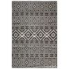 vidaXL Ulkomatto Flatweave 140x200 cm mustat raidat
