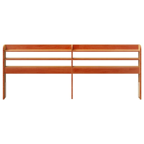 vidaXL S&auml;ngynp&auml;&auml;ty hyllyill&auml; vahanruskea 200 cm t&auml;ysi m&auml;nty