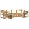vidaXL Ulkosohvakokoelma 6 pcs valkoinen 245 x 128,5 x 73 cm