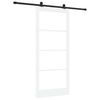vidaXL Liukuovi ORKDAL Valkoinen ja musta 93 x 211 cm