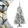 vidaXL Salkomallinen tekoinen joulukuusi Valkoinen 120 cm PE ja PVC