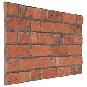 vidaXL Sein&auml;paneelit 10 kpl 100 x 50 cm Terrakotta EPS vaahtomuovi