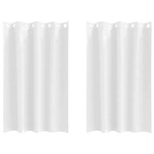 vidaXL Piment&auml;v&auml; verho renkailla 2 pcs Puhdas valkoinen 175 x 140 cm